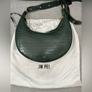 JW PEI Carly Saddlebag- Green Croc
